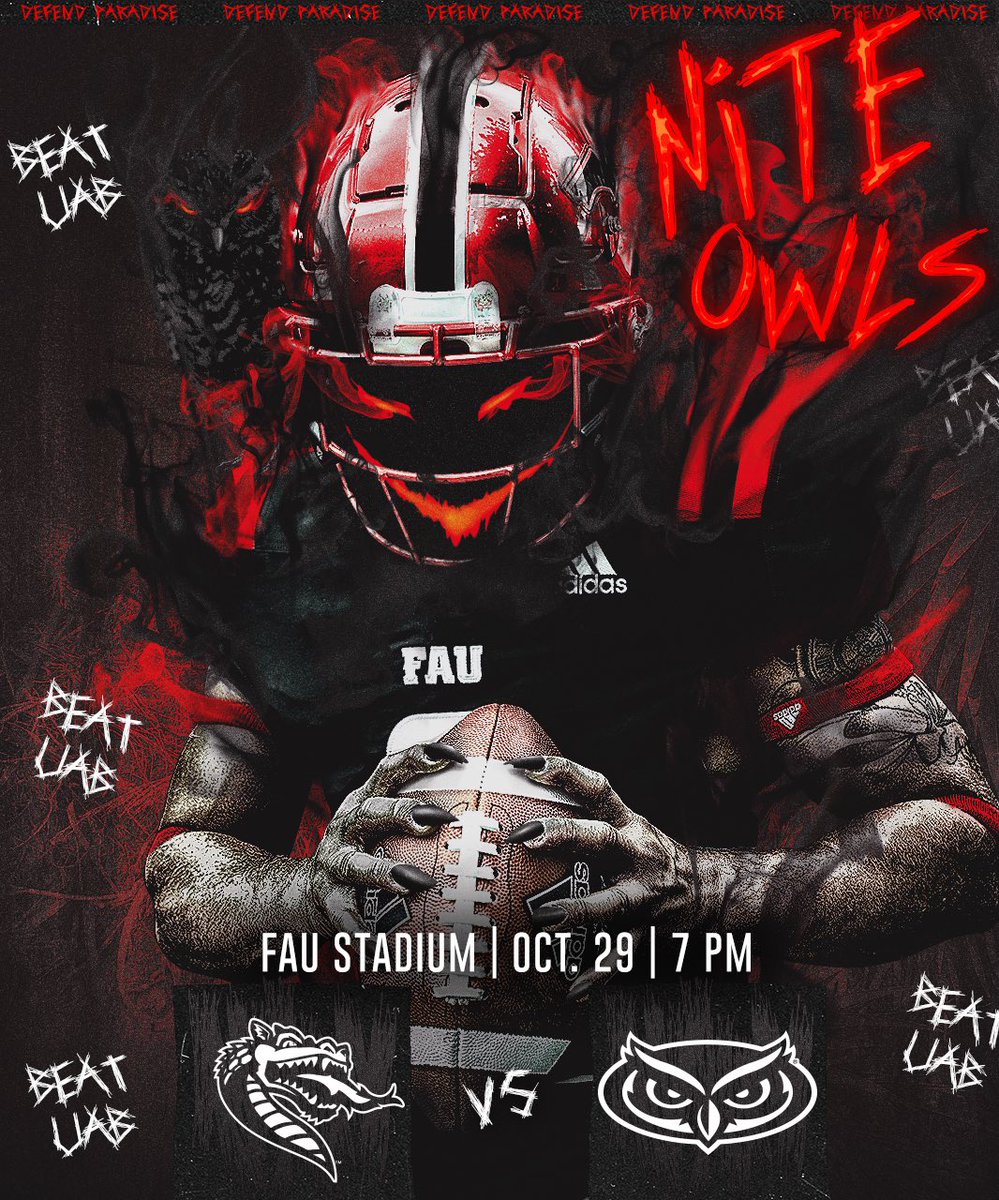 The Nite Owls are on the Prowl ⚫️🦉

We need all hands on deck in the Student Section‼️

Claim your Student Tickets 🎟 
fanhub.seasonshare.com/fau/landing