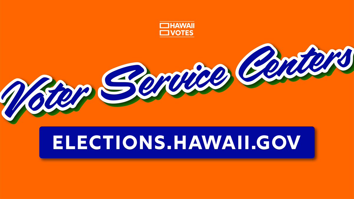elections808's tweet photo. Your local Voter Service Centers are opening today for voter registration, accessible voting, and replacement ballots if you’ve misplaced or made a mistake on your mail ballot. Hours vary by location, so check out https://t.co/GiZTUj1No6 for full details #HawaiiVotes #HiVOTED https://t.co/6IyaqditL3