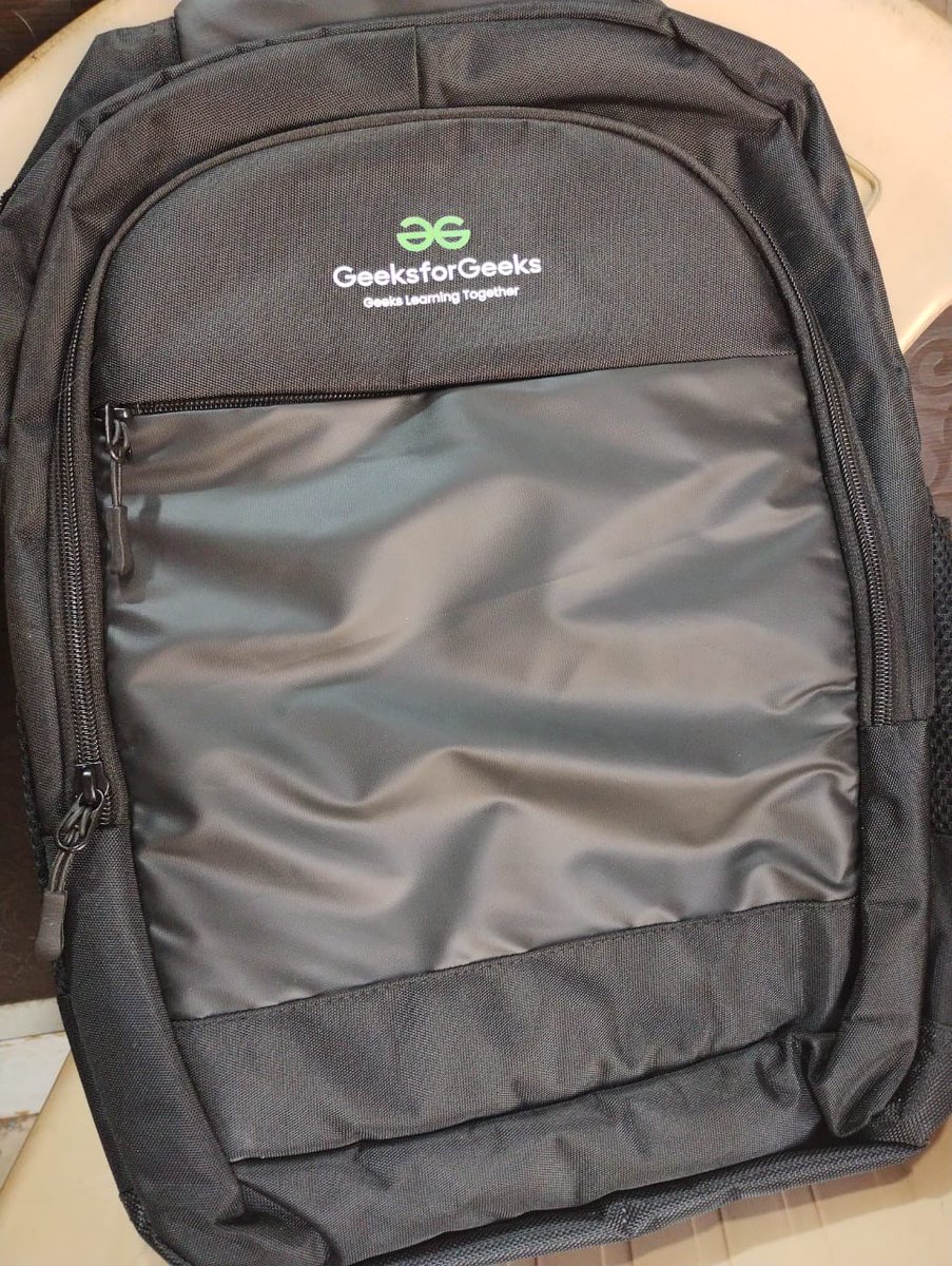 🤩Today I received a bag from <a href="/geeksforgeeks/">GeeksforGeeks | Learn to Code</a> for solving daily problems, I learned a lot of things by solving daily problems and also helps me to build consistency.
Thank you for this amazing Diwali Gift🪔

#GFG #Coding #consistency #learning #LearnToCode