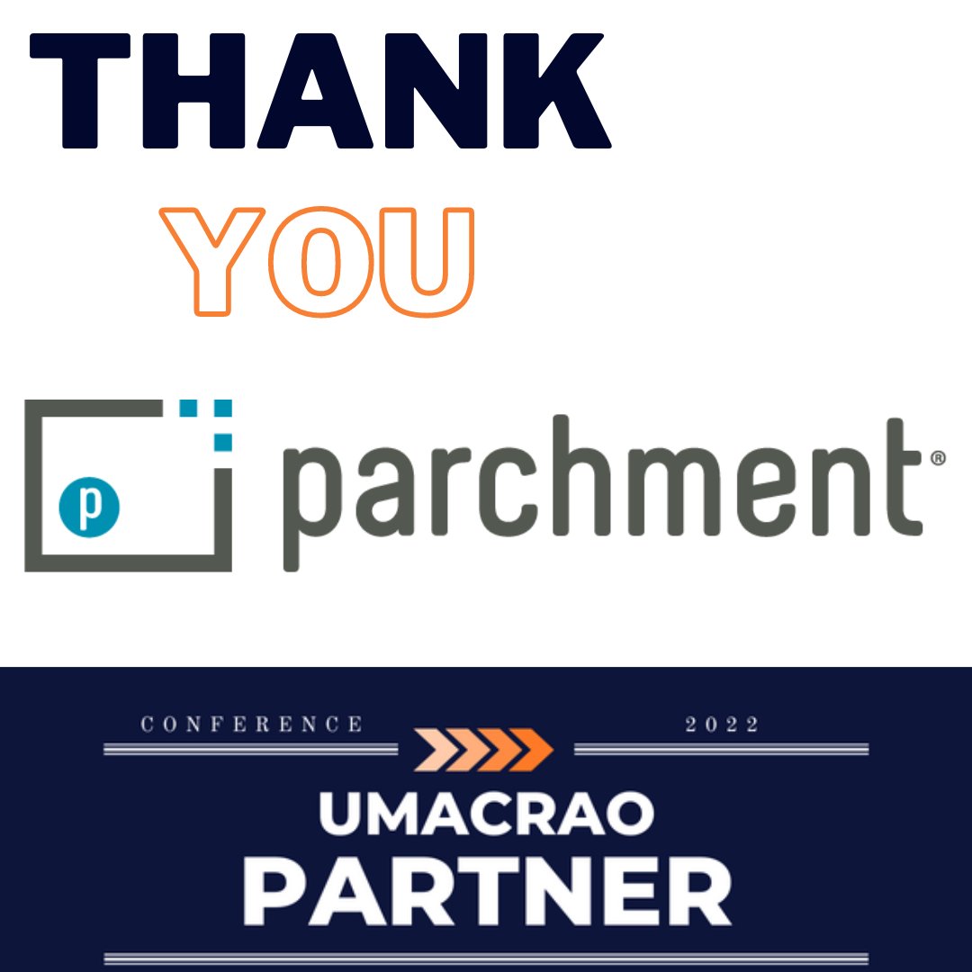 Thank you <a href="/parchment/">Parchment by Instructure</a> for being a gold-level sponsor for UMACRAO's 2022 conference Nov. 2-4 in Fargo/Moorhead! We appreciate your support!