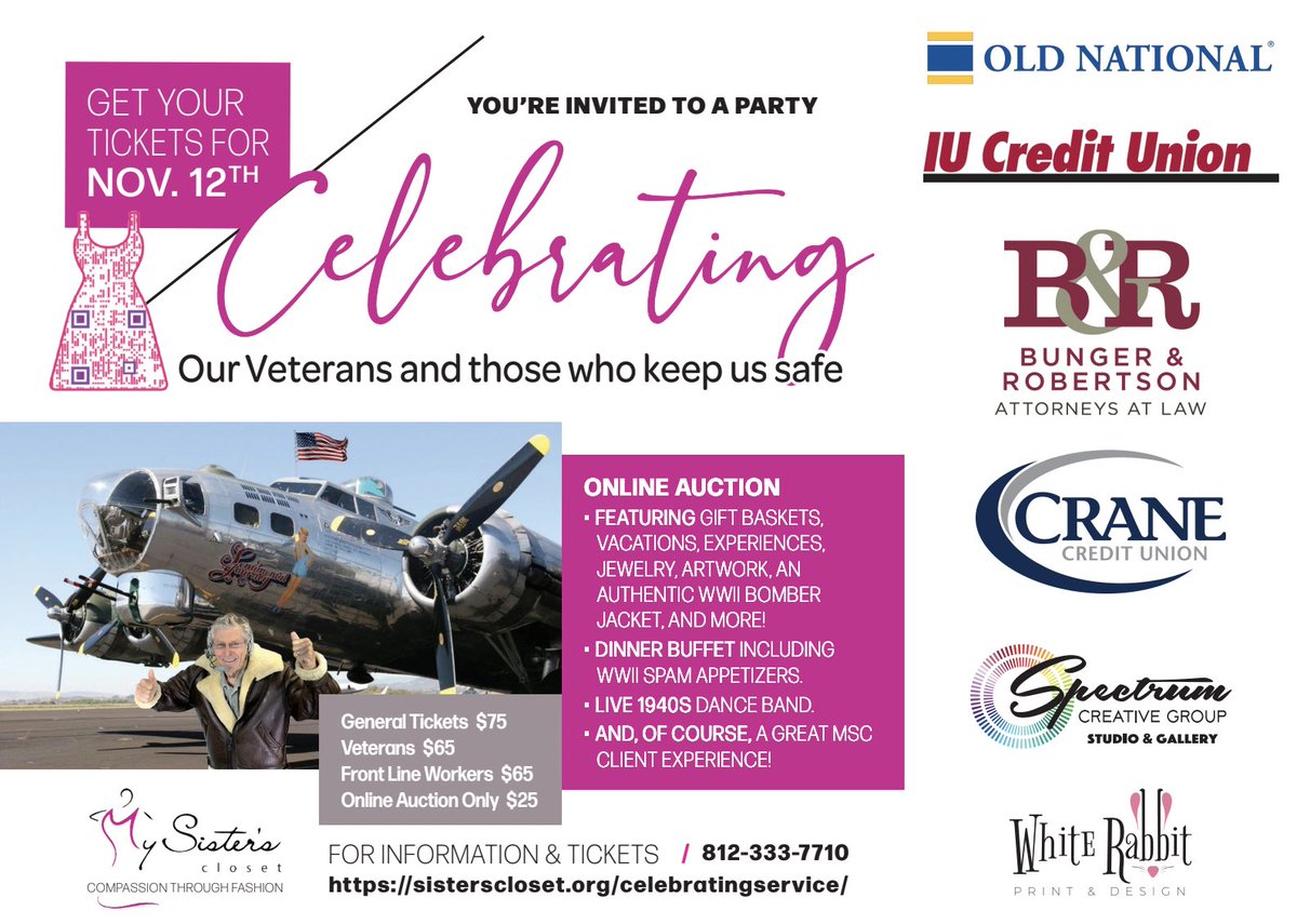 mysiscloset's tweet photo. Join us Nov. 12th at American Legion for an evening celebrating our veterans &amp; those who keep us safe!

We have an exciting evening planned &amp; an amazing auction featuring fantastic prizes!! 

Tickets &amp; auction link:
https://t.co/ms67JSgFJp https://t.co/DP6y0ycFIT