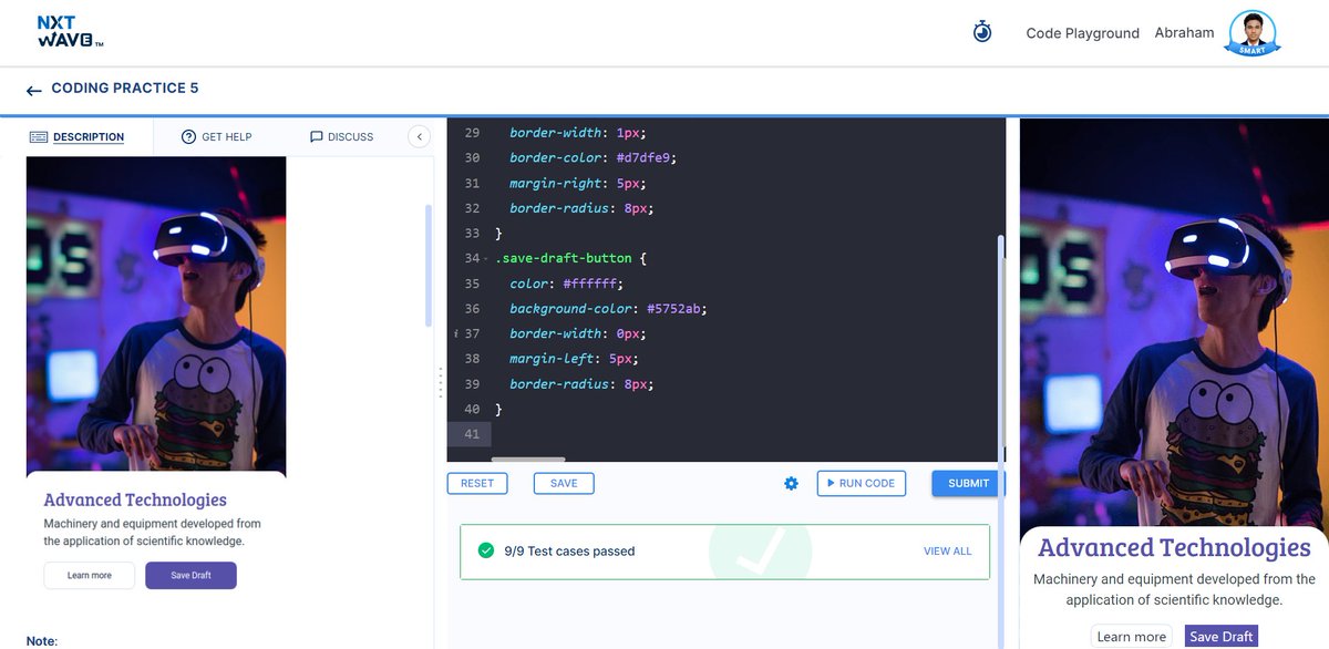 abrahamsamuel_'s tweet photo. Completed my Coding Session !  #nxtwave #abrahamsamuel #ccbpian #nxtwave #rahulattuluri #day13 #techiesam #practice #coding #100percent #html #css #fullstackdeveloper #codetowinchallenge https://t.co/094zvzI6ID