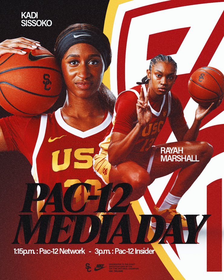 Excited to have Kadi and Rayah represent us at Pac-12 Media Day today! #FightOn✌️