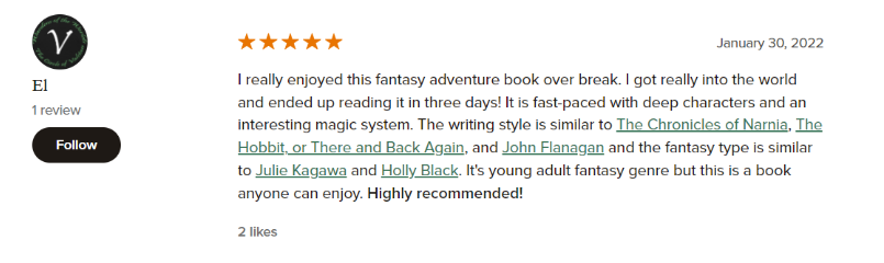 LindquistAuthor's tweet photo. Goodreads Review:
A big thank you to El for this glowing review! Reviews help me get noticed and encourage other readers to pick up my book. Please consider leaving a positive review wherever you get my book.
.
Check out my website https://t.co/8BGqcC7pGG https://t.co/SiclW7T3mn