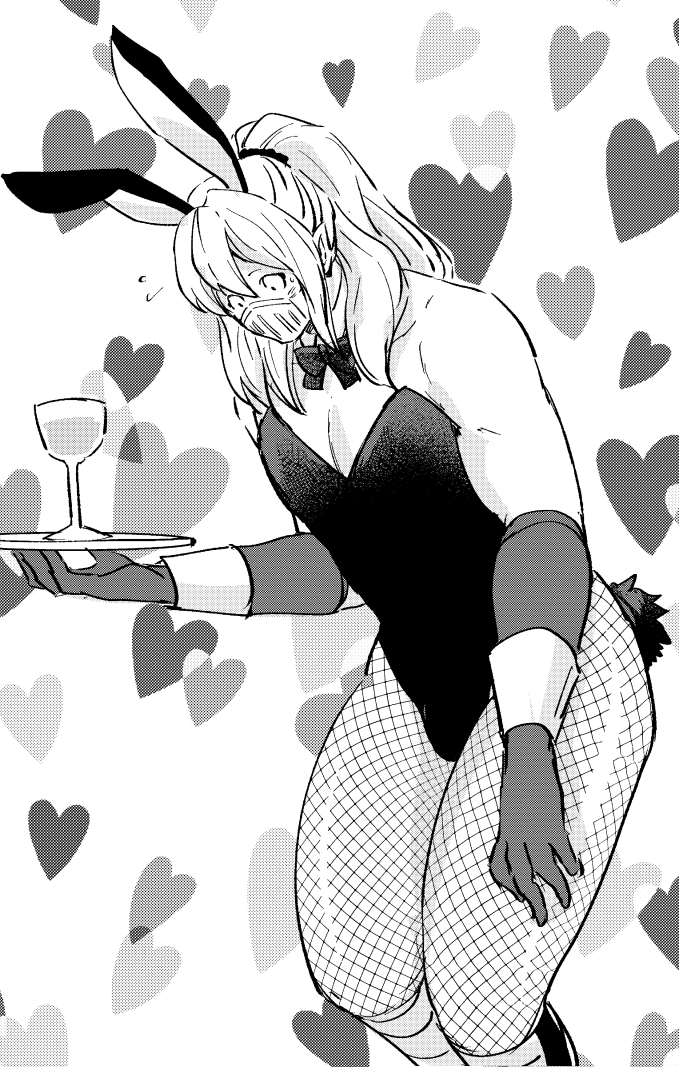 再録本漫画以外のらくがきも無駄に詰めたのでバニーの日の大人組も無駄にいる 