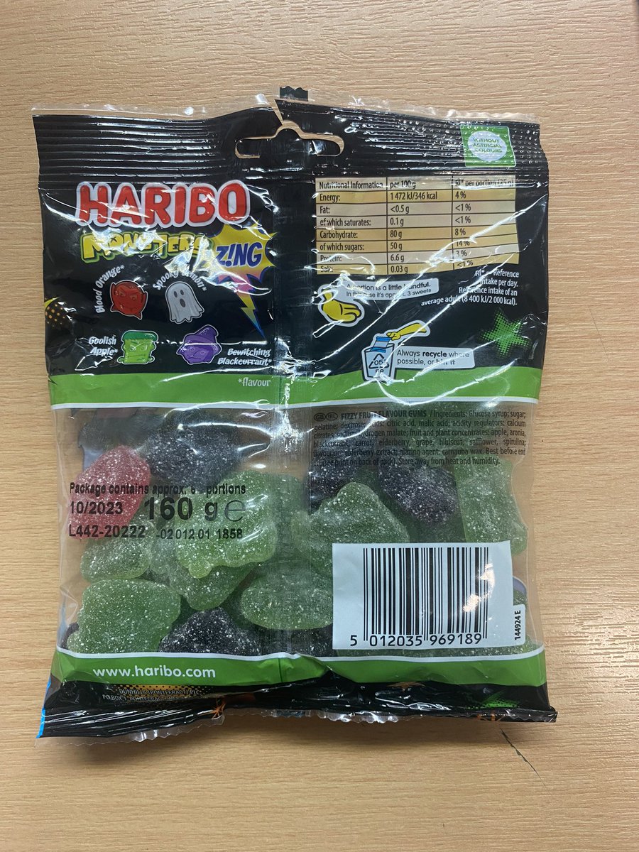 petelomax's tweet photo. Come on @HariboUKI_, new sweets and 1 blood orange and no spooky lemon…sort it out 😕😕 https://t.co/bWvM0Mc7Hc