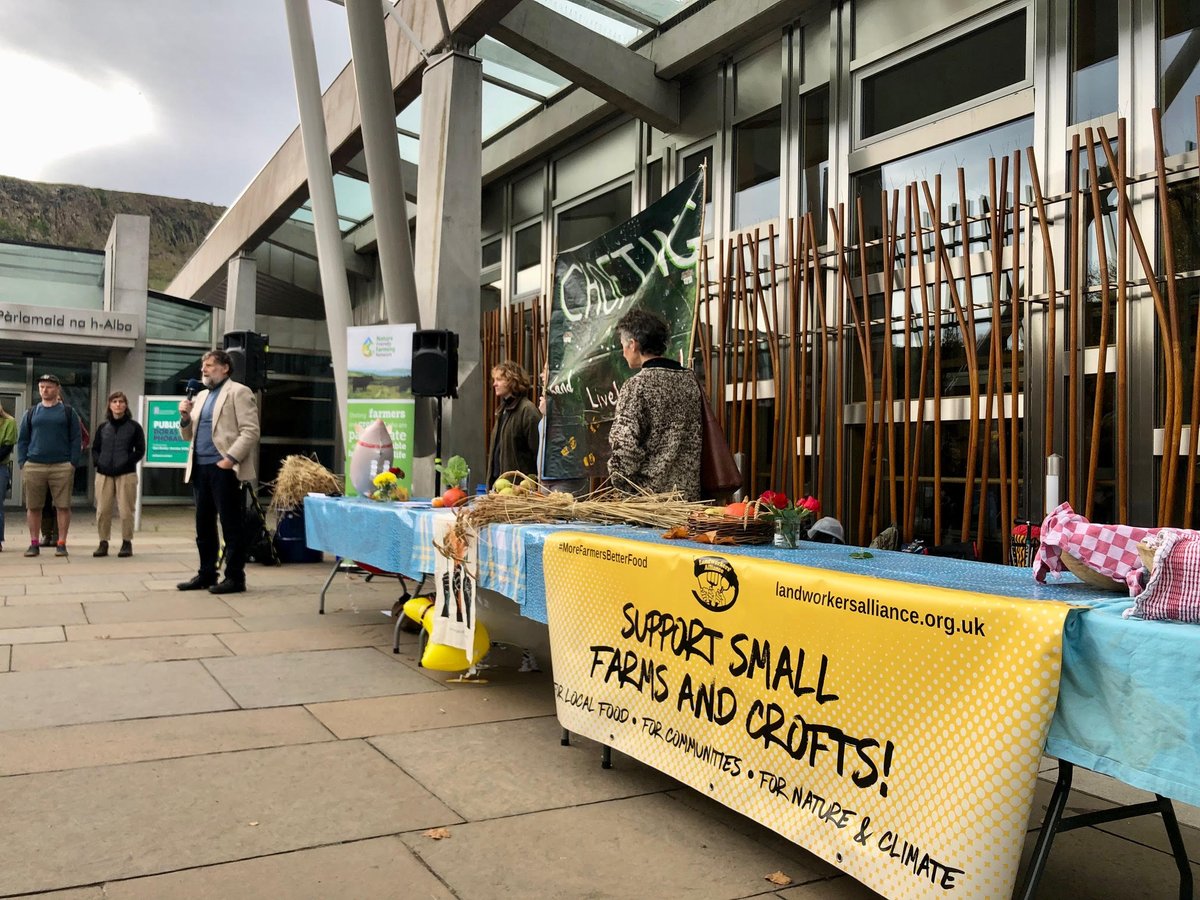 kirstyMTait's tweet photo. Great to see everyone at our Day of Action for Small #farms and #Crofts
Huge thanks to the farmers and crofters who spoke so passionately today @ScotParl
@sweenyness @LowAuldgirth #FalklandFarmKitchen #KateHoll & to @alastairmci for framing the importance #SupportSmallScale https://t.co/jrbR2ZTlH9