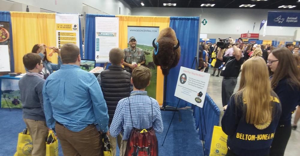 nationalbison's tweet photo. ~TEACHABLE TUESDAY~
NBA staff and volunteers head to Indianapolis this week to participate in the National FFA convention, investing in future bison producers.
#ffa22 #leadership #convention #education #nationalbison #Outreach
https://t.co/DelWy8jgzk https://t.co/iJVBqAhg5r