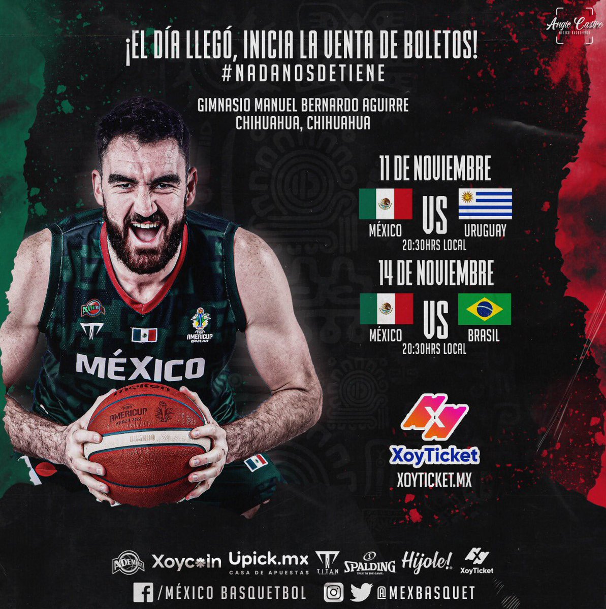 mexbasquet's tweet photo. #MexBasquet 🇲🇽🏀 ¡Atención 🚨! Los boletos de la 5ta Ventana de los Clasificatorios a la @FIBAWC ya están a la venta! #nadanosdetiene
3x2 en Zona Lateral y Canasta, además, 2x1 en Zona General. Promoción válida hasta el 31 de octubre.
🎫: https://t.co/fWCO7xrmnH https://t.co/AjG7AMQ8xt
