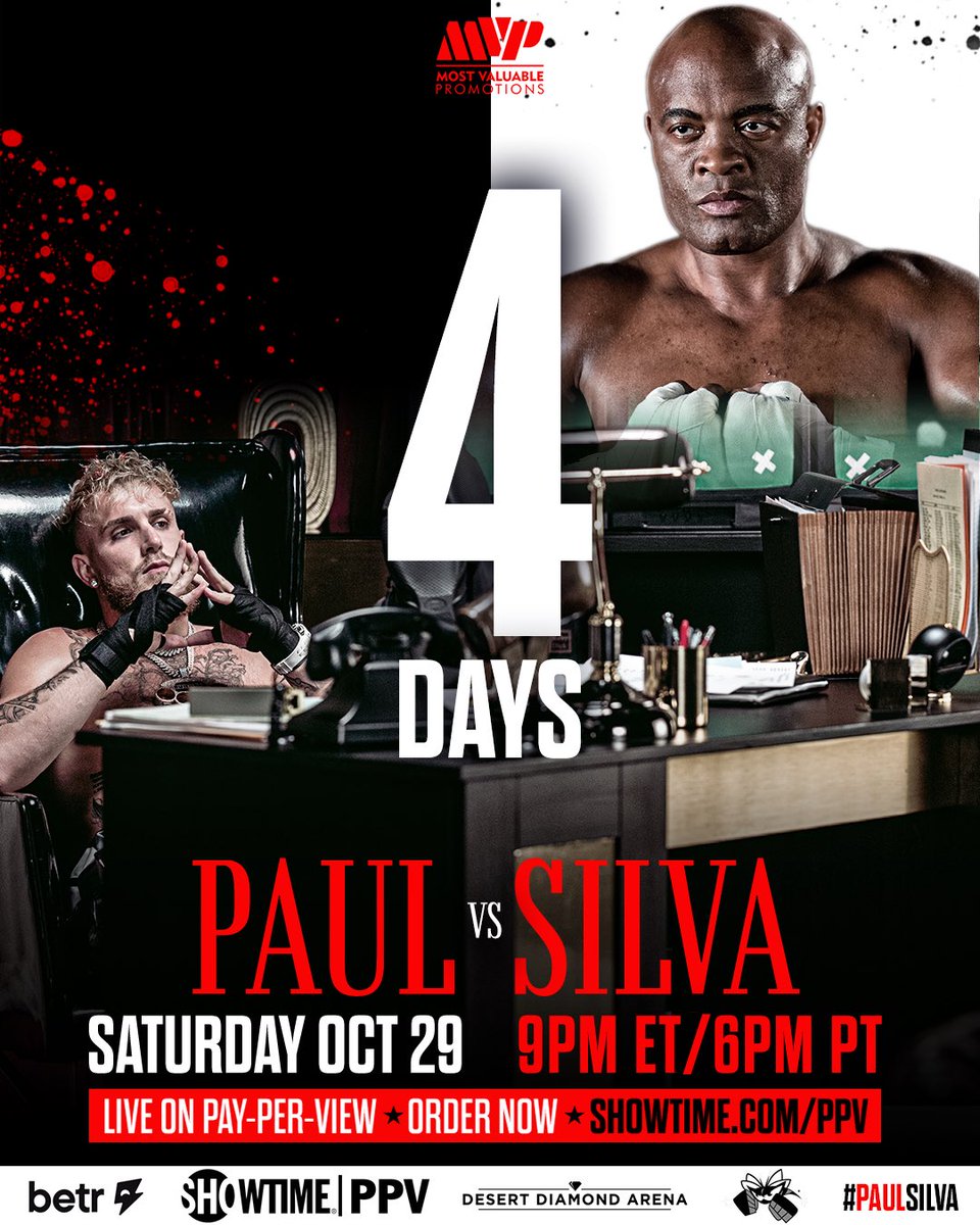 4 days. #PaulSilva showtime.com/ppv