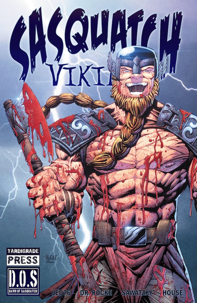 Hey friends!  I have a #writing project live on #Kickstarter now! It's a sequel to a previous comic I wrote, the second in a three part series.  Please head on over to kickstarter and check out Sasquatch Vikings #2!!  Art by Dr. Rocke of YouTube fame, colours by Andrew Dal House.