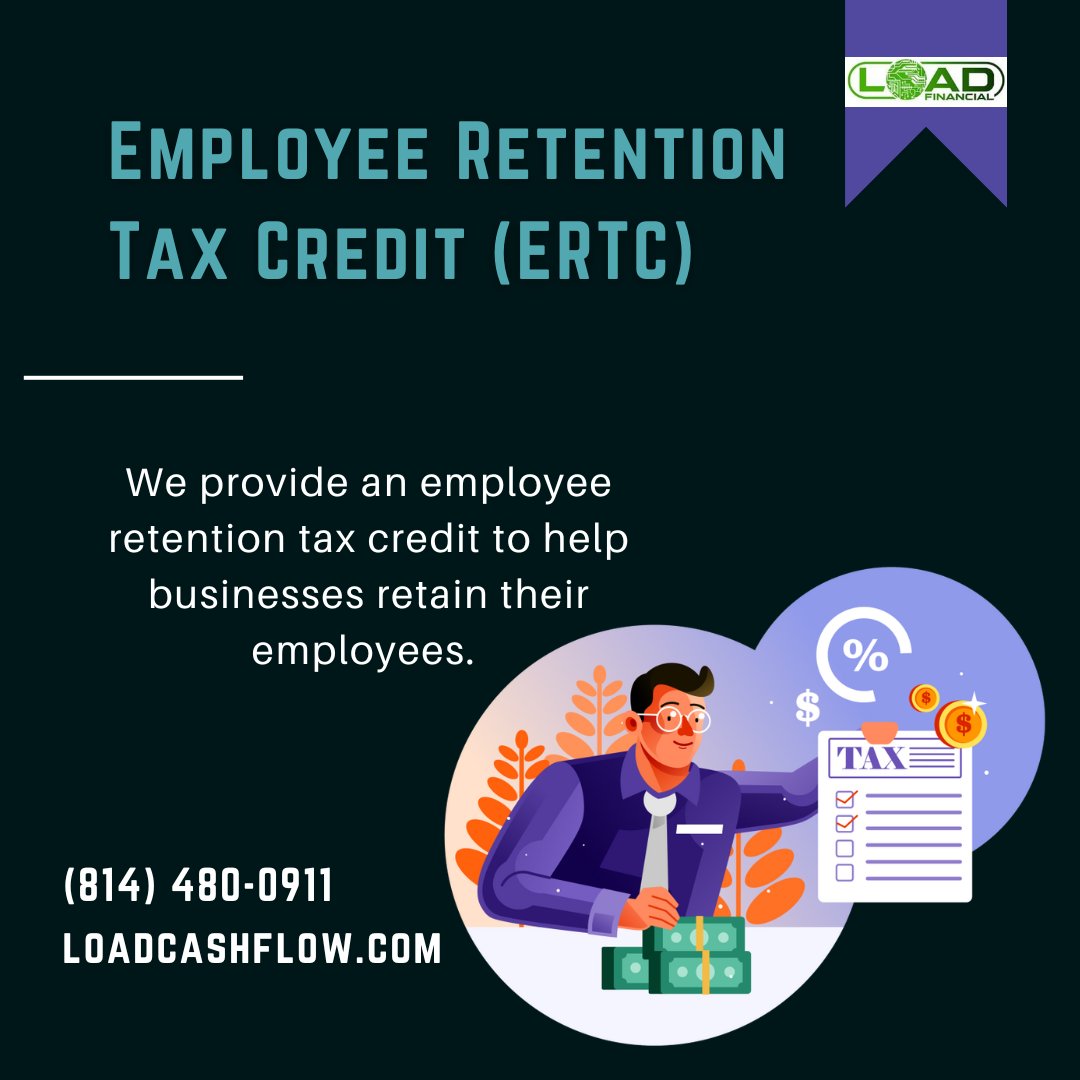 loadfinancial_'s tweet photo. We provide Employee Retention Tax Credit (ERTC) loans to help businesses keep their employees.
Visit: https://t.co/c9Z7wsOFSc
#loadfinancial #ertc #ERTCtaxcredit #business #businessloans #smallbusiness #smallbusinessfinance #money #company https://t.co/PCwlwH4abh