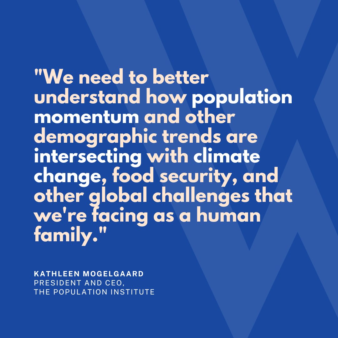 .@PopInstitute President and CEO, Kathleen Mogelgaard, makes clear that strengthening climate resilience must involve continuing to build momentum around conversations like today's. It's time to shift from an over-simplified narrative of population alarmism to one based in hope.