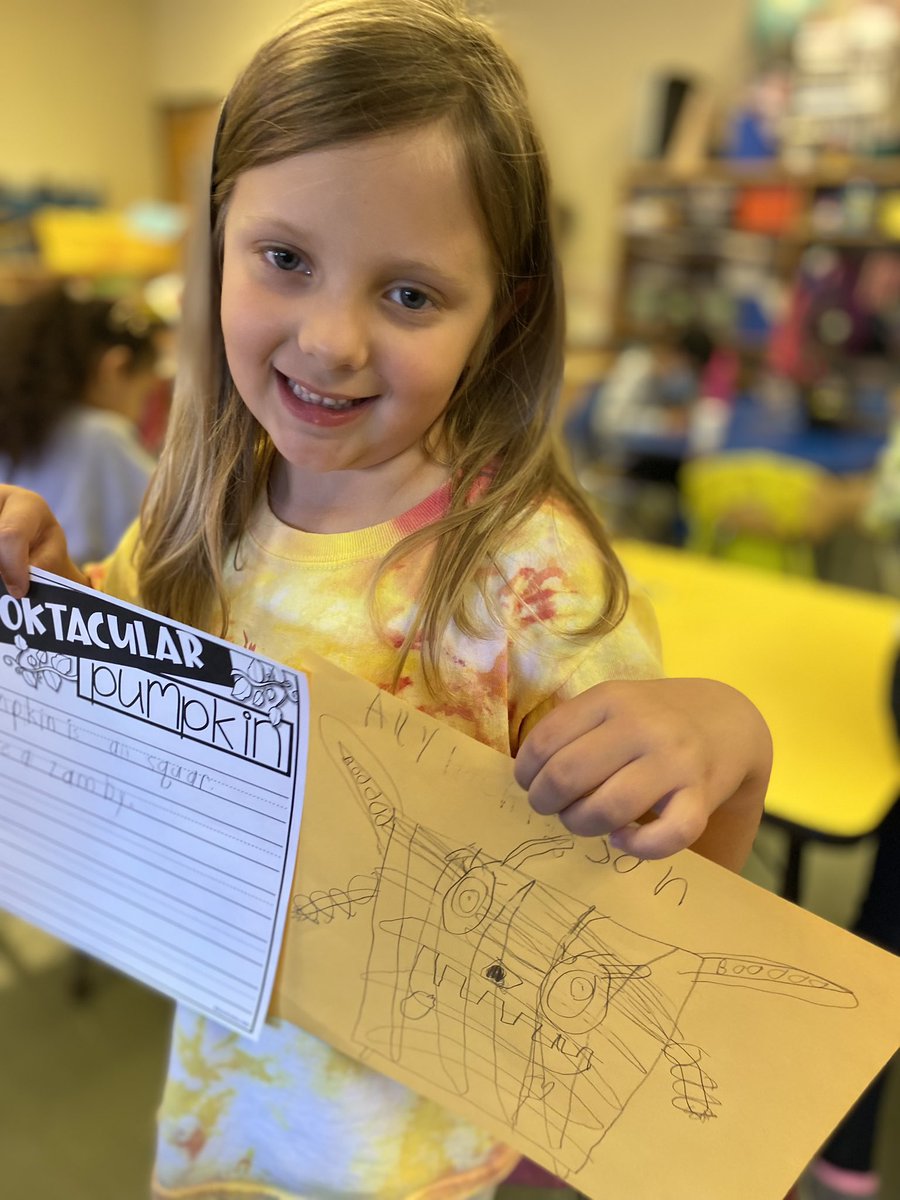 LaMartina’s class read “Spookley The Pumpkin” then created their own and described it! #fabfyle