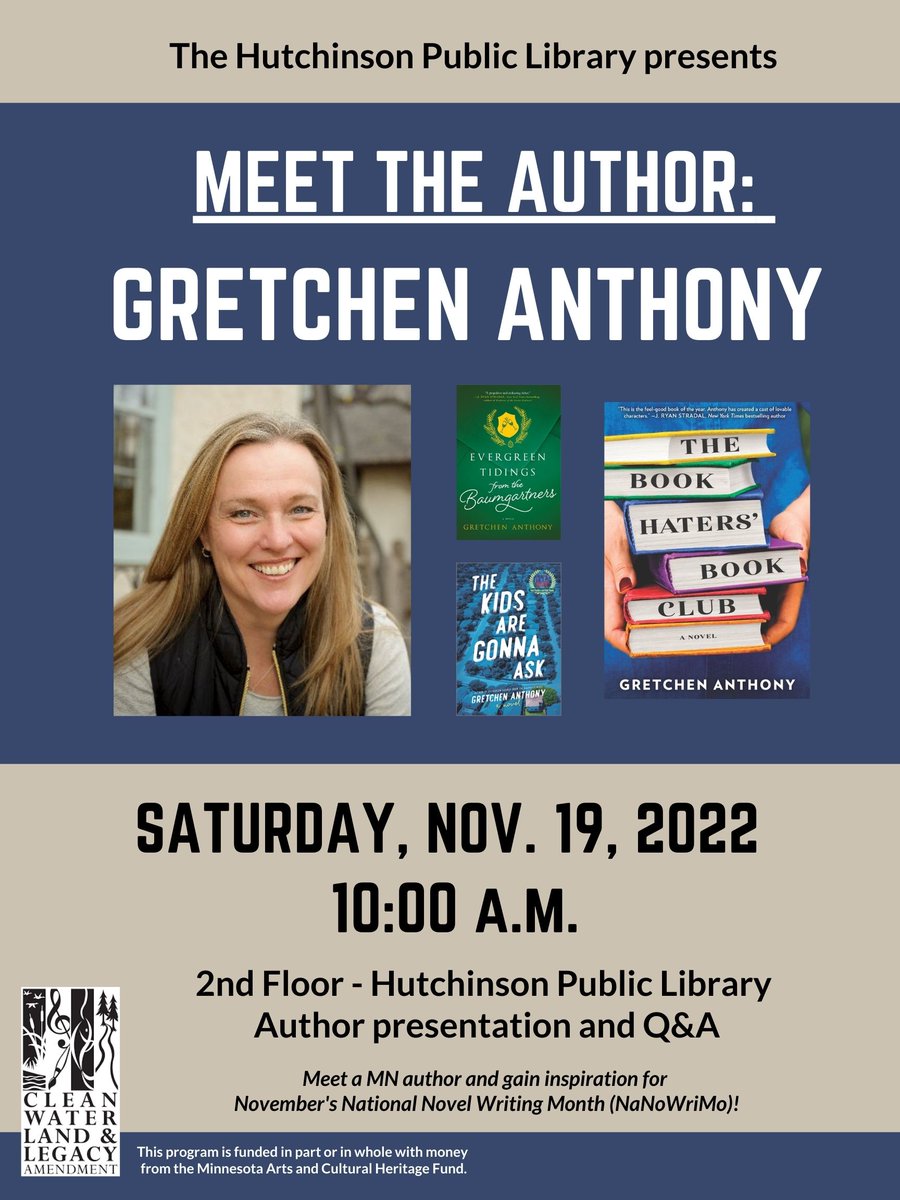 Come meet Minnesota author Gretchen Anthony!