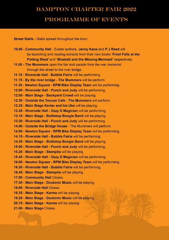 Not long to go, make sure you come along to Bampton Charter Fair on Thursday 27th October. 

Look at all the fun things to do 👇

We will be open all day, so pop in for a drink. 😊

#BamptonCharterFair #Bampton