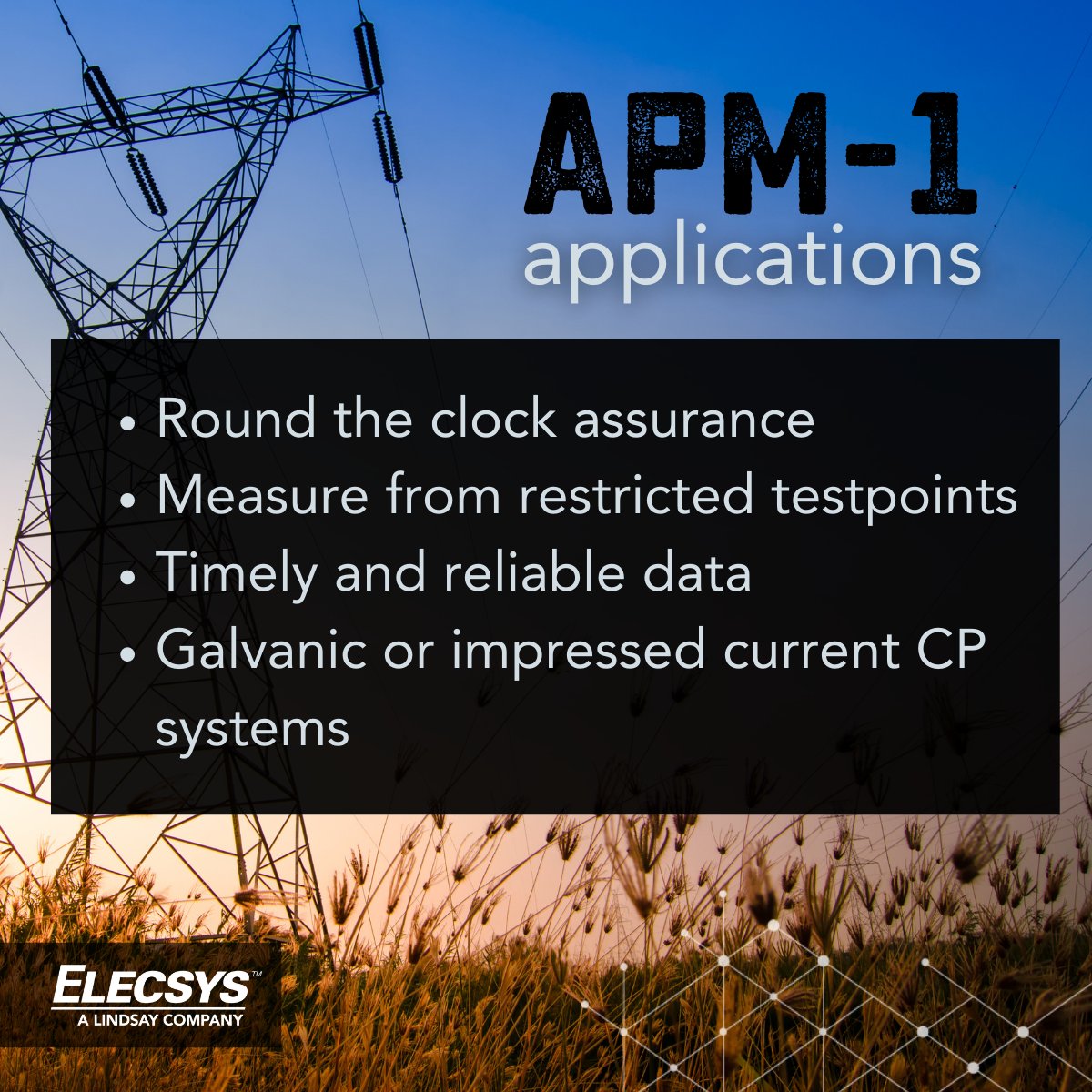 ElecsysIntl's tweet image. -24/7 assurance of proper #corrosionprotection
-Voltage potential measurements from restricted #testpoints
-Reliable data for #regulatorycompliance
-Applicable to #galvanic or impressed current #CPsystems

Check out all the APM-1 applications here: bit.ly/3D5wQ9Z