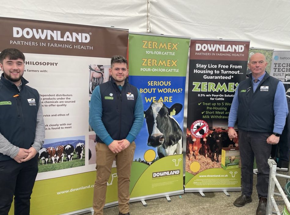 roythomasltd's tweet photo. Our sales team at #welshdairyshow today promoting @downlandltd Zermex pour on as a housing and pre-housing worm control https://t.co/b7bFQSbq7k