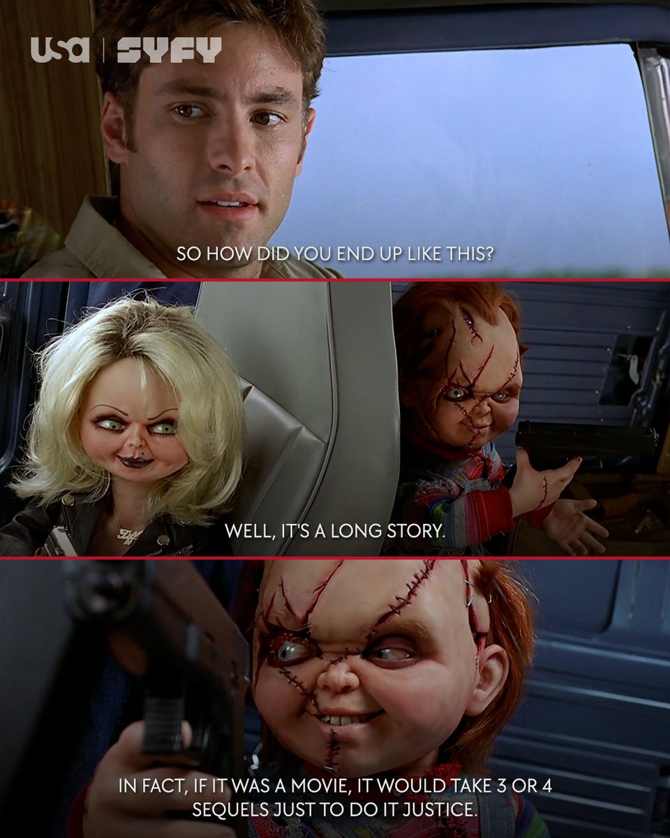 ChuckyIsReal's tweet photo. and a fkn tv show. thnx @realdonmancini #chucky #brideofchucky https://t.co/SzIma4CedU