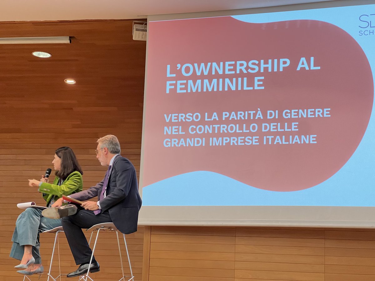 ⁦<a href="/sdabocconi/">SDA Bocconi</a>⁩ - ownership al femminile: impatti positivi su governance e risultati. Leadership e eccellenze del nostro #sistemaitalia. ⁦<a href="/ClaudiaParzani/">claudia parzani</a>⁩ ⁦<a href="/Linklaters_Ita/">Linklaters Italy</a>⁩ ⁦<a href="/Lazard/">Lazard</a>⁩