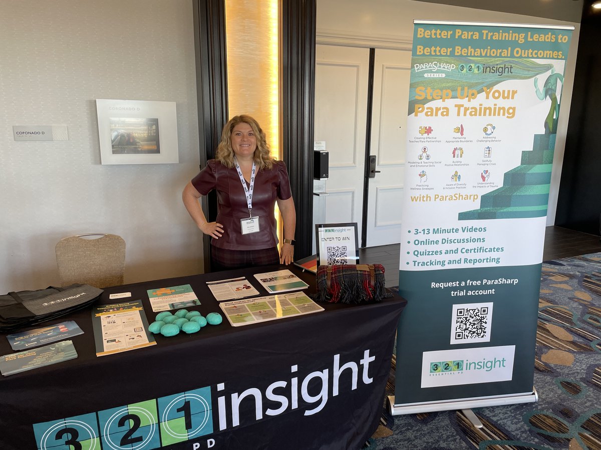 321insight's tweet photo. #321Insight is at Urban Collaborative today in San Diego!  Look for our President &amp; CEO, Alia Jackson - she is excited to tell you about our bite-sized PD offering for your #paraprofessionals!  Stop by today to learn more!
#UCFALL22 #professionaldevelopment https://t.co/wW0ajEIkXY