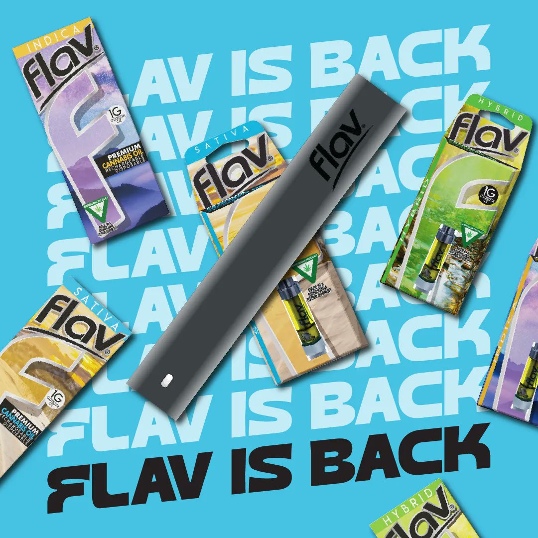 exbrandsmi's tweet photo. Guess who's back...back again....Flav is back...tell a friend 😍  @flavbrand Ultra Refined Premium Oil Cartridges highlight quality and consistency along with industry leading potency 🔥 https://t.co/4sABO46vMF