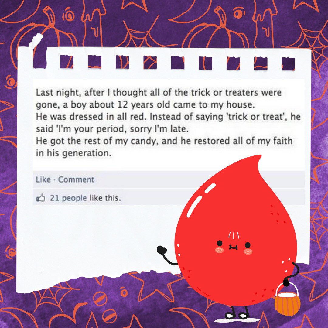 GladRags's tweet photo. Bringing back one of our fave costume ideas for your Monday feed 🎃🩸🤣

#period #memes #Costume #Halloween https://t.co/2oelIwdWtN