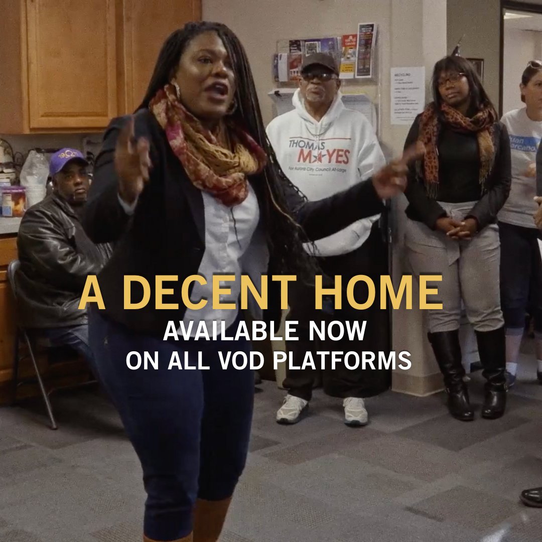 🍿 The day is finally here and we're celebrating with <a href="/RepCori/">Congresswoman Cori Bush (Archived)</a>: #ADecentHome is now available on all VOD platforms.

🔗 Follow the link to stream the #documentary from the comfort of your home bit.ly/orderADH

#affordablehousing
#fairhousing
#communityorcommodity