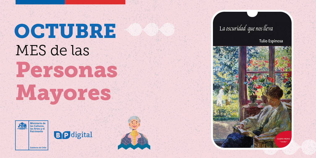 BPDigital_cl's tweet photo. 🟡 Postrada en cama por la enfermedad y la vejez y sin fuerzas para sostener un libro en las manos, contrata a un joven lector para dedicarse a leer para ella nuevos libros y releerle viejas lecturas. Descarga gratis con BPDigital La oscuridad que nos lleva, de Tulio Espinosa. https://t.co/Y1U0scCNXc