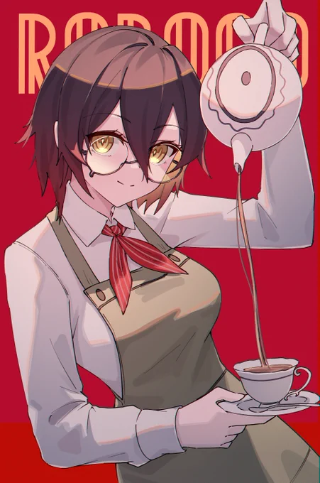 Day 25:  Bartender/Barista#HOLOctober #ロボ子Art 