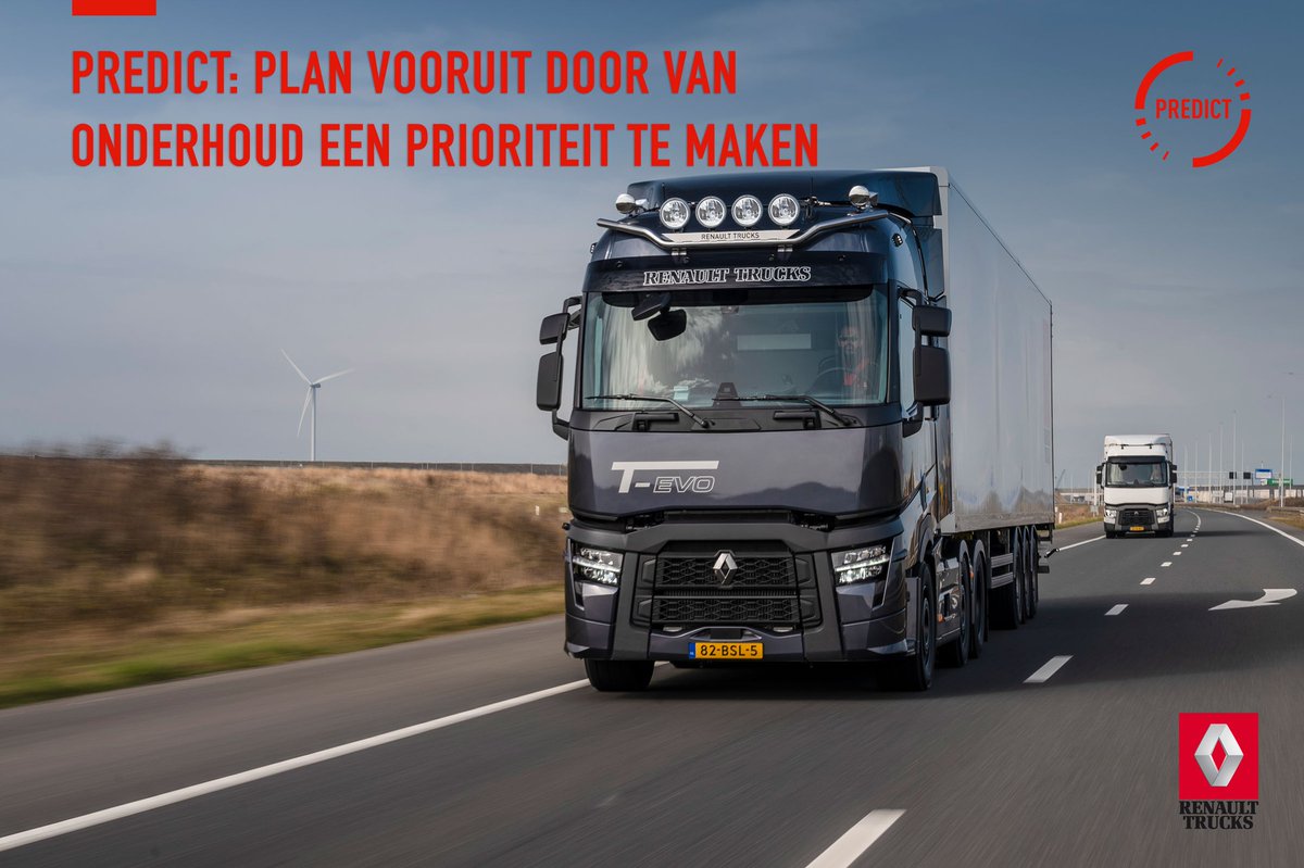 GARANDEER DE BESCHIKBAARHEID VAN JE TRUCK MET ONZE UPTIME-DIENSTEN

Lees hier meer renault-trucks.nl/static/garande… en ontdek hoe ons Predict-onderhoudscontract bij je dagelijkse werkzaamheden kan helpen.

#renaulttrucks #renaulttrucksnl #predict #onderhoud #tckrange