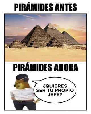 Kuro_gamesYT's tweet photo. Cuidado con esas pirámides 😱🙈
#tupropiojefe #memesenespañol #meme #octubre #halloween🎃 https://t.co/UP92N8BMqQ