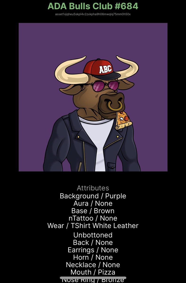 Won in <a href="/adabullsclub/">Ada Bulls Club</a> giveaway in twitter! Thank you so much for this free drop! Check them out guys! They are minting their Zombie Bulls on October 30! Don’t miss that out! #CNFT