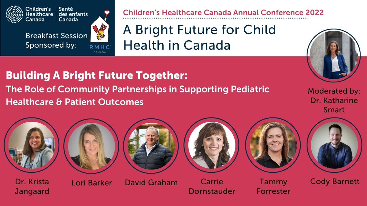 Don't miss this session on Nov 30 at #ChildHealthCan2022! @RMHCCanada will host an incredible panel to discuss the invaluable relationship of respite, homecare and palliative care organizations to children’s hospitals, and within the larger health system. bit.ly/3TAJK8p