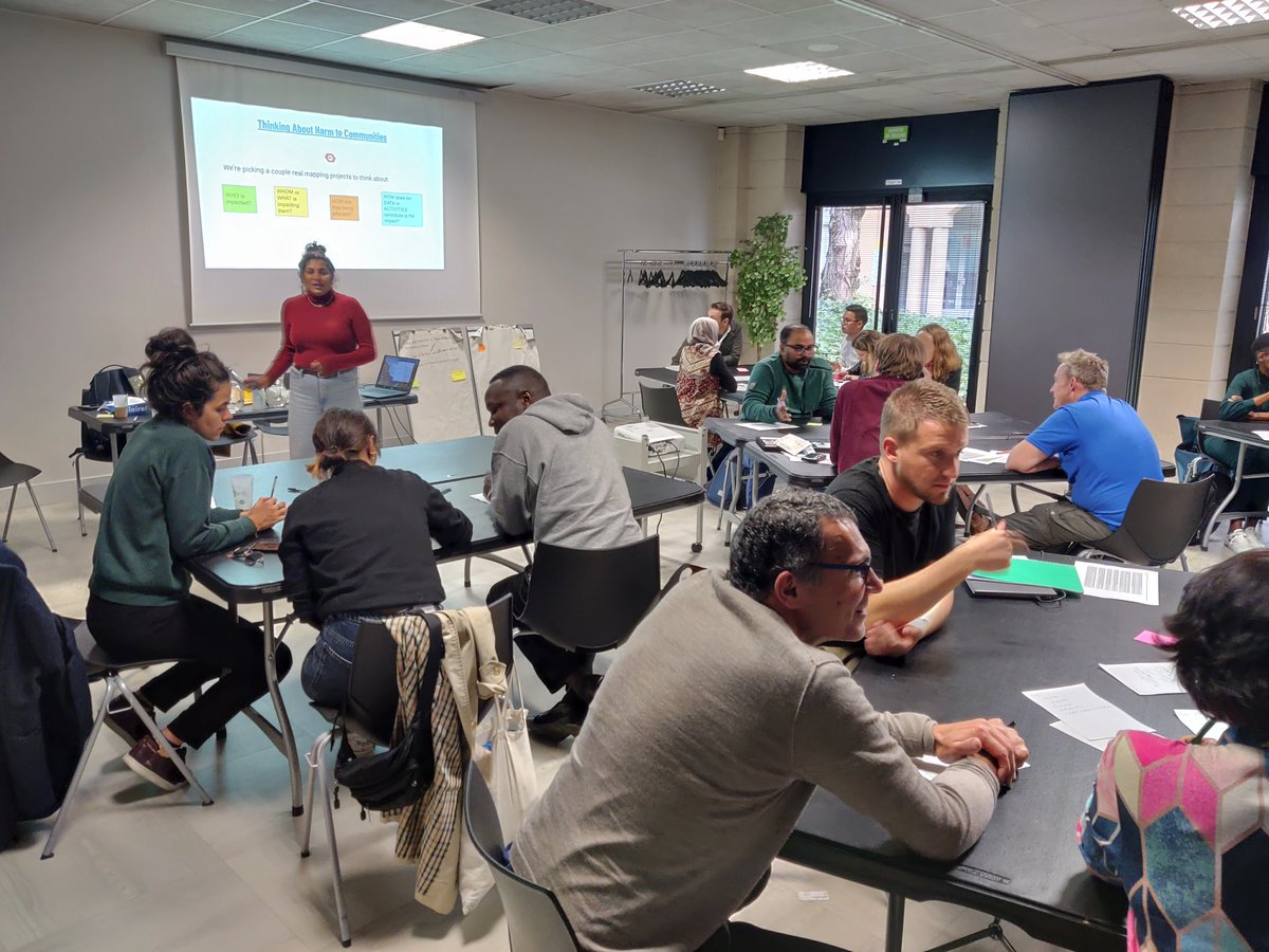 Good crowd, vibes, and discussion on risks and opportunities in mapping projects in the <a href="/hotosm/">Humanitarian OpenStreetMap Team</a> Protection workshop at #GeONG today. <a href="/KigguddeD/">Kiggudde Deogratius</a>: "going through the protection assessment was really eye opening for the community-led project in Malawi"

See: github.com/hotosm/data_pr…