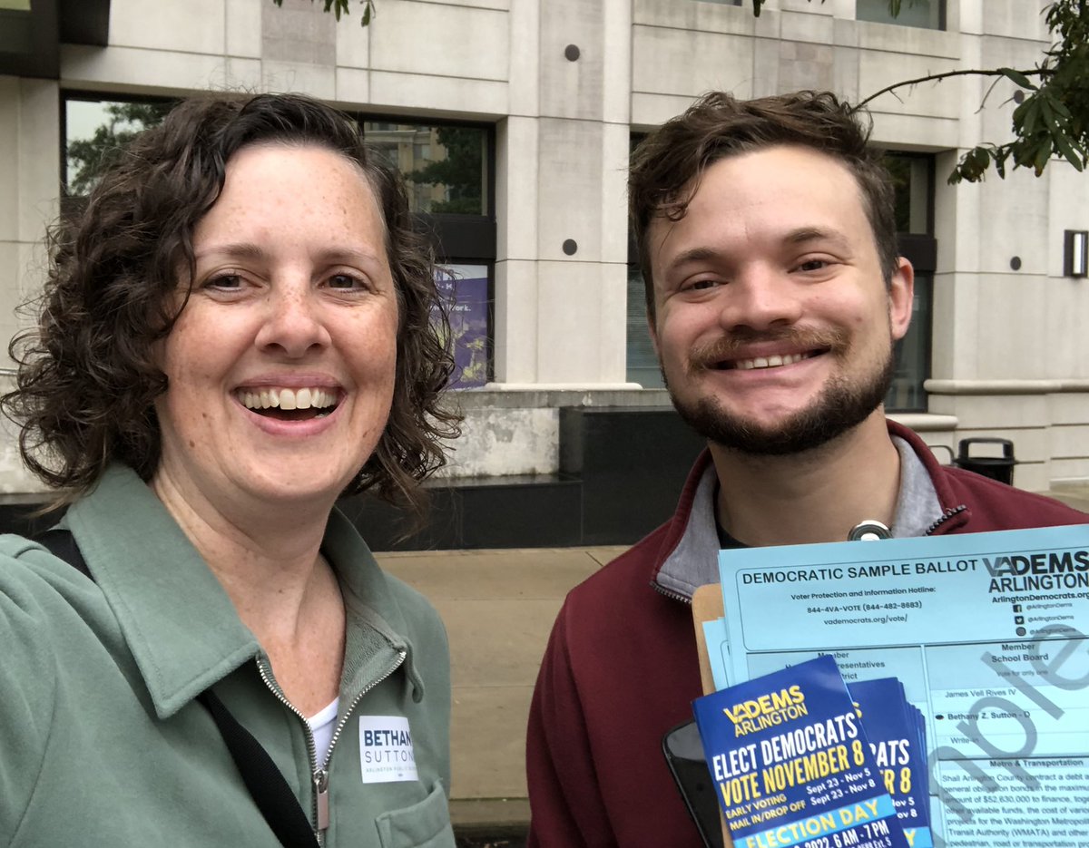 @Matt4Arlington Poll greeters out at Courthouse this am!