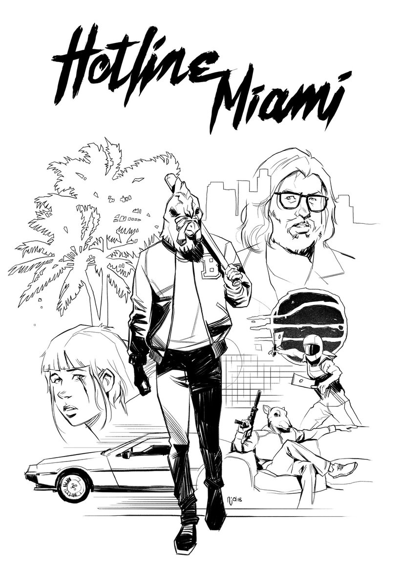 Happy Tenth to Hotline Miami! Reposting this piece I did a while back @HotlineMiami 