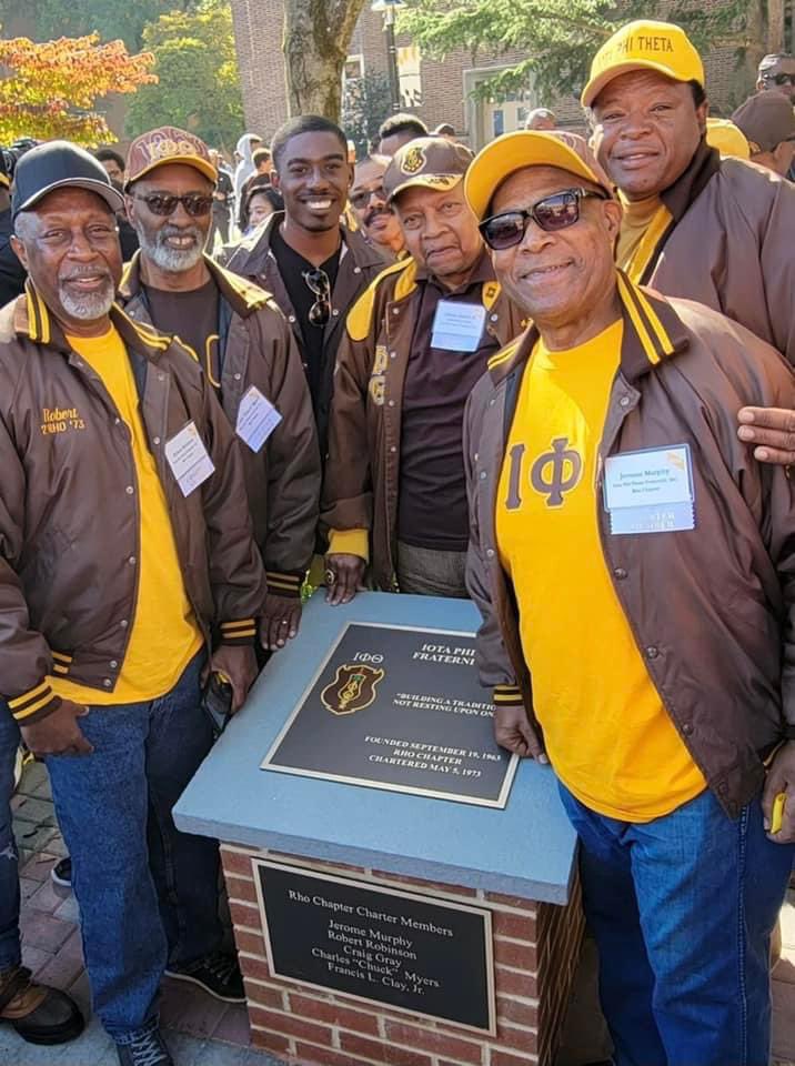 BriaDawson_'s tweet image. So proud of my grandfather @FrankClayJr for the legacy he has left on the campus of @TowsonU by chartering the first Black Greek Fraternity chapter on campus  back in 1973! @iotaphitheta 💛🤎💛🤎 #rhochapter