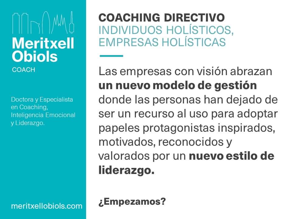 💡Si la realidad actual exige cerebros más holísticos, las empresas también se convierten en organizaciones holísticas donde prima la interrelación entre sus miembros. 
#coachingdirectivo #coachingejecutivo #coachingorganizacional #coachingempresarial
👉🏼meritxellobiols.com/coaching/