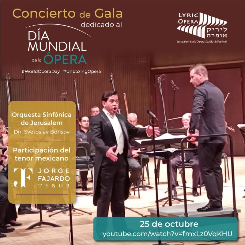 jfajardotenor's tweet photo. Hoy por ser el #WorldOperaDay #unboxingopera les comparto la Gala de Ópera del #JerusalemLyricOpera dónde debuté con la Orquesta Sinfónica de Jersualem.
Podrán verlo a través de este link de Youtube https://t.co/v4rvXcQ0DK
¡Que lo disfruten!
#tenor @ConservatorioMX #México https://t.co/XFp2wbnGf7