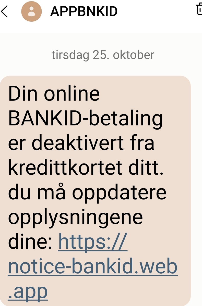 Bankid svindel (fisking) på SMS