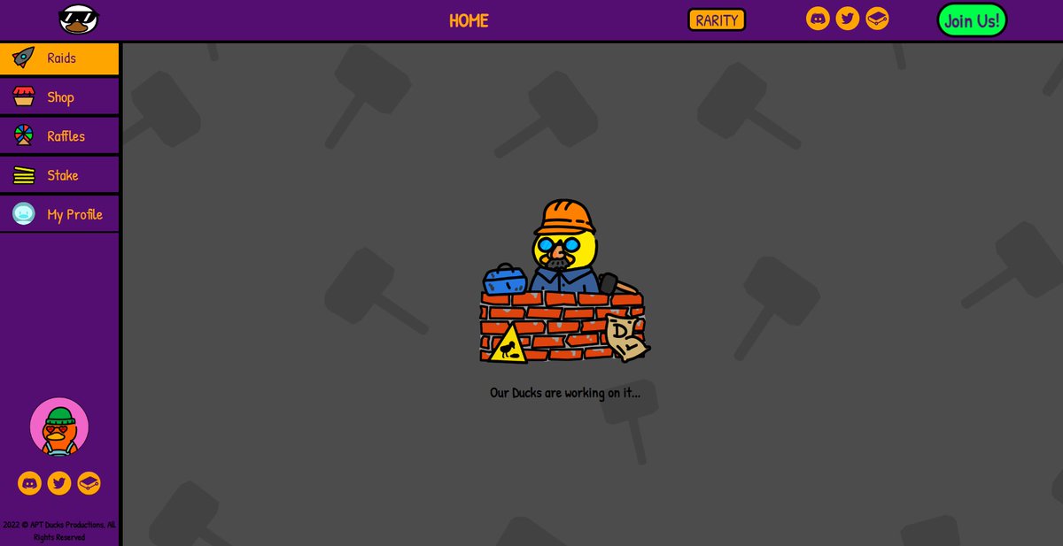 Our website is officially public 💦
aptducks.xyz

On it you will be able to find several sections, will you be able to find everything that the Duckz brings?

 For more information join discord:  discord.gg/cKQedp4Efp

QUACK 🦆   

#AptosEcosystem #AptosNFTs #Aptos