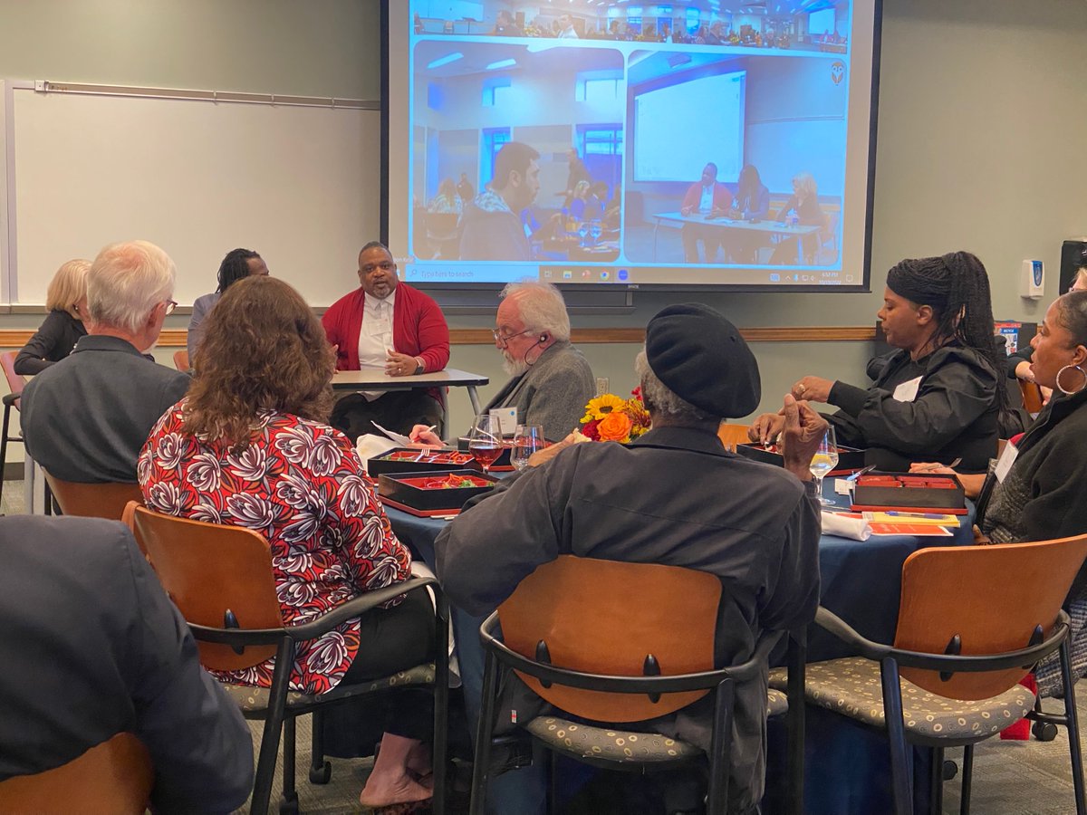We were honored to design the Ethics and Equity Dialogue event in memory of Dr. James Fowler at the @emoryethics last Thursday! Attendees enjoyed an original play by Amina McIntyre and a community conversation over dinner. 

 #outofhandatl #equitabledinners #emory