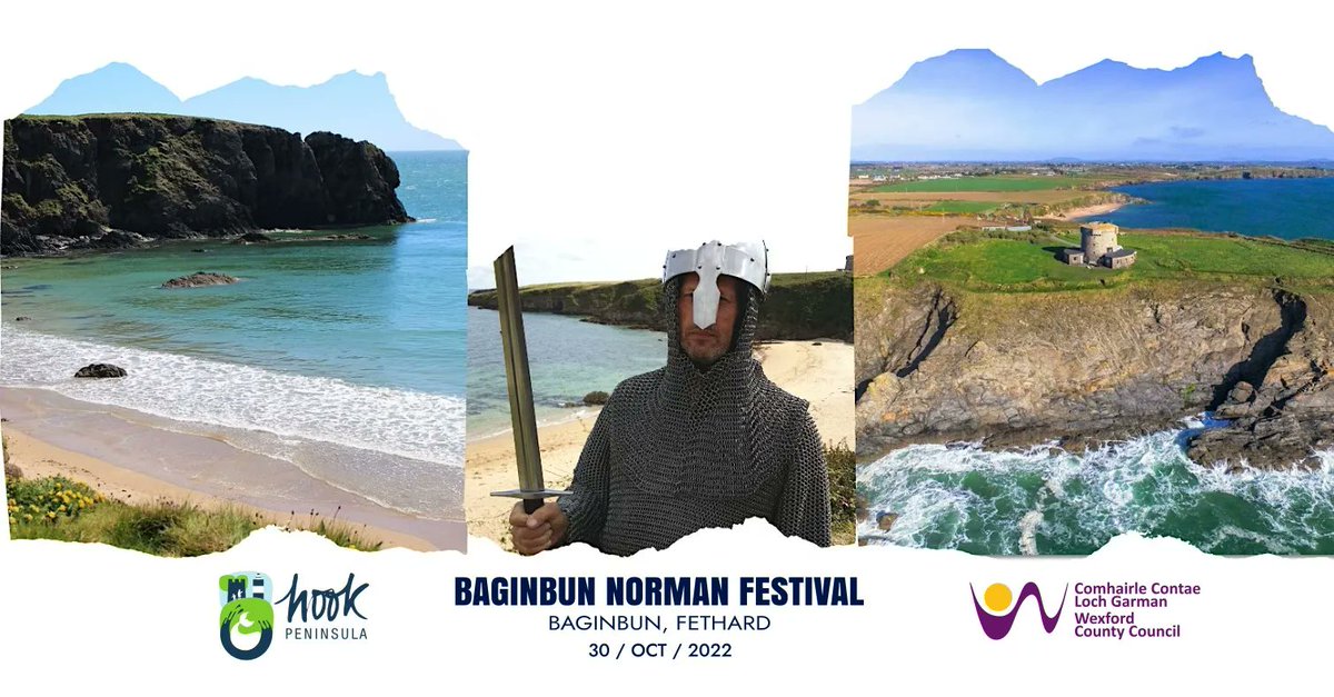 As well as the Baginbun Norman Festival there are a few other events taking place across the #HookPeninsula this weekend. Tickets are still available for the Norman Festival pick them up in either tourist office or online at hookpeninsula.com/baginbun-norma…

#HookTourism #VisitWexford