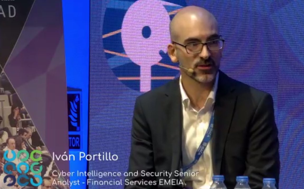 ISACAMadrid's tweet photo. 𝗜𝘃á𝗻 𝗣𝗼𝗿𝘁𝗶𝗹𝗹𝗼 (@ivanPorMor, @EY_Spain) en la mesa redonda "𝘓𝘢 #𝘊𝘪𝘣𝘦𝘳𝘪𝘯𝘵𝘦𝘭𝘪𝘨𝘦𝘯𝘤𝘪𝘢: 𝘢𝘯𝘵𝘪𝘤𝘪𝘱𝘢𝘤𝘪ó𝘯 𝘢 #𝘳𝘪𝘦𝘴𝘨𝘰𝘴 𝘺 #𝘢𝘮𝘦𝘯𝘢𝘻𝘢𝘴" de #CiberTodos2022 de #ISACAMadrid. #CiberTodos #ISACA #GRC #ciberseguridad https://t.co/k7z0e2HkfP https://t.co/aI01ETgL7D