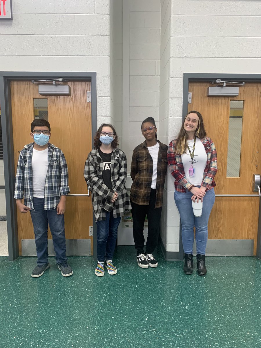 FLMS participate in #Bullyawareness spirit week. Timber Tuesday is all about the flannel because its peace we channel. #Flhornets