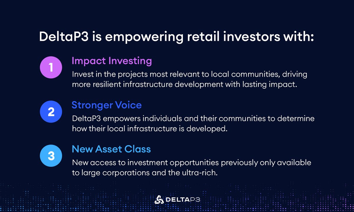 dp3world's tweet photo. Decentralizing impact investing for #P3s✅ https://t.co/kQCiMOHaCa