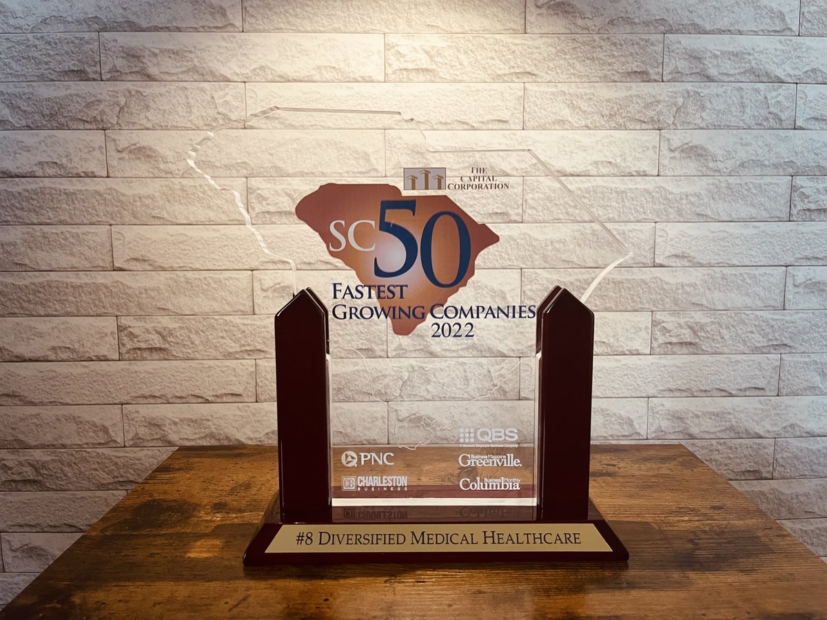 DivMedINC's tweet photo. We are honored to be ranked #8 in the "50 Fastest Growing Companies in South Carolina." We appreciate the recognition for our contributions to the state in 2021. Thank you to all the employees that helped us achieve this honor. 
#Divmedinc #scjobs #youcangreenvillesc #startupgvl https://t.co/RjkhBjQs7P