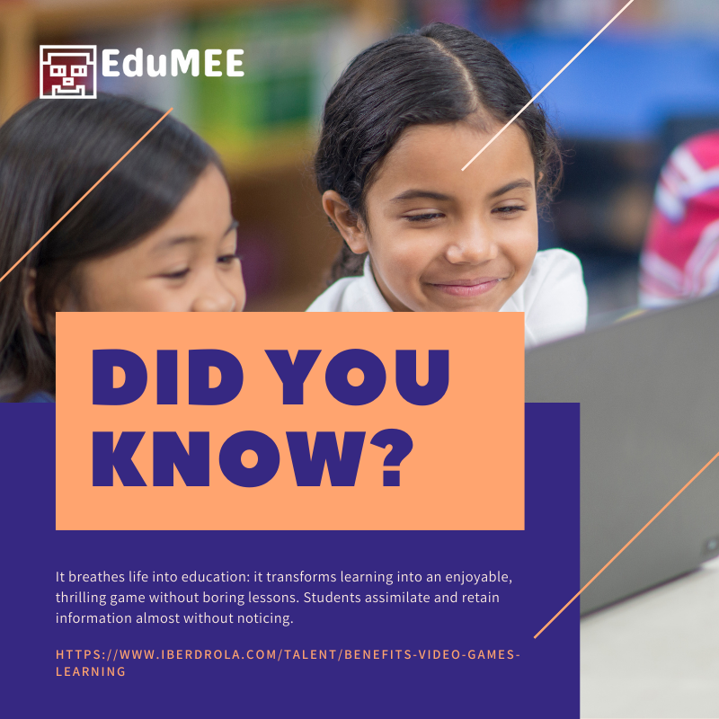 EduMEE2's tweet photo. Why your children really should play videogames?

The benefits of videogames have also reached education with game-based learning. This teaching method uses beneficial aspects of videogames to transmit knowledge to students. 

Read full article https://t.co/DjFxvtLyc4 https://t.co/RJrXjfFmjh