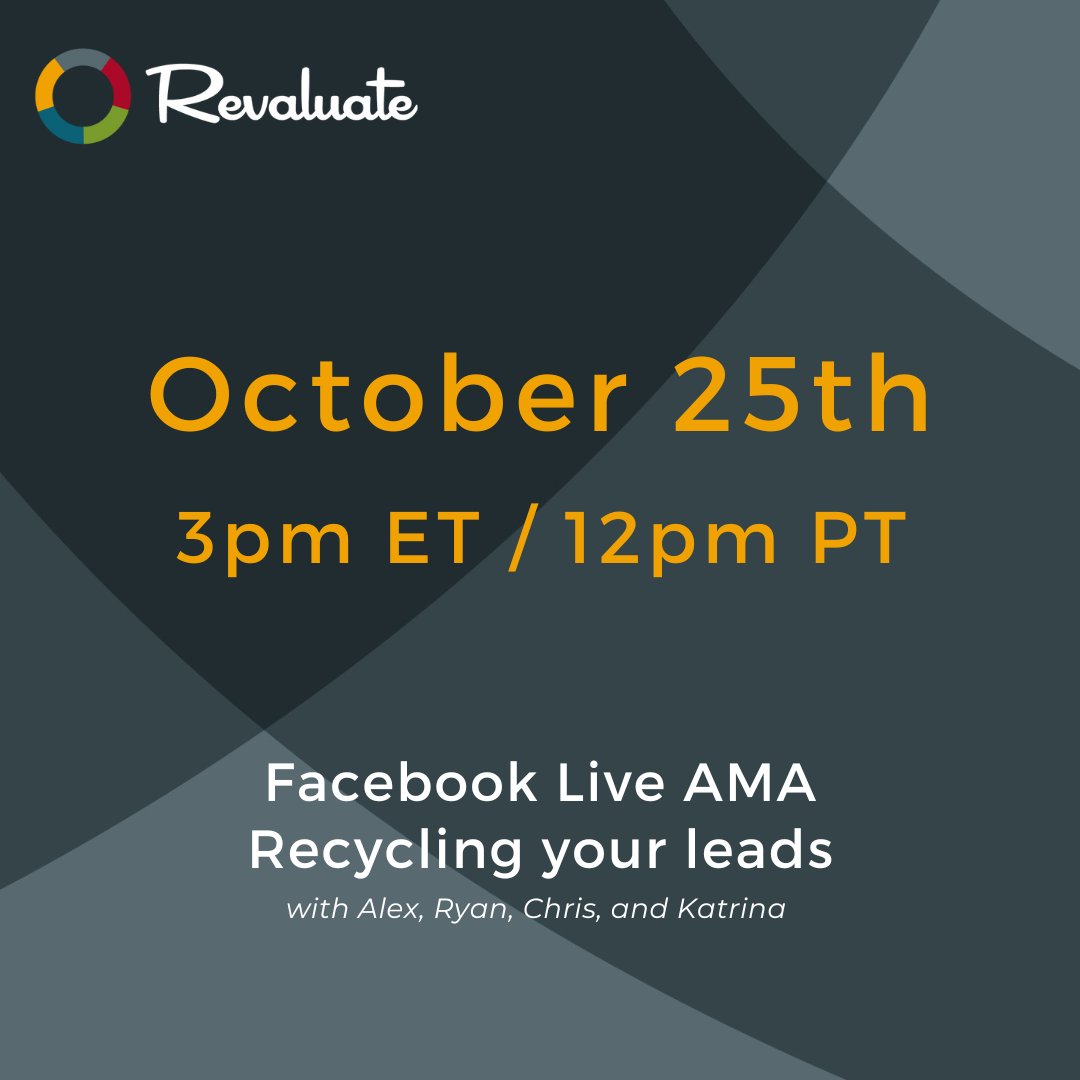 Join us later on Facebook for a live #AMA! Chris, Ryan, Alex, and Katrina will be talking about the latest blog: #lead recycling in #realestate and #mortgage. #realestatetech #leadrecycling #leadgeneration #artificalintelligence #crmtool fb.me/e/1VsVtv5KK